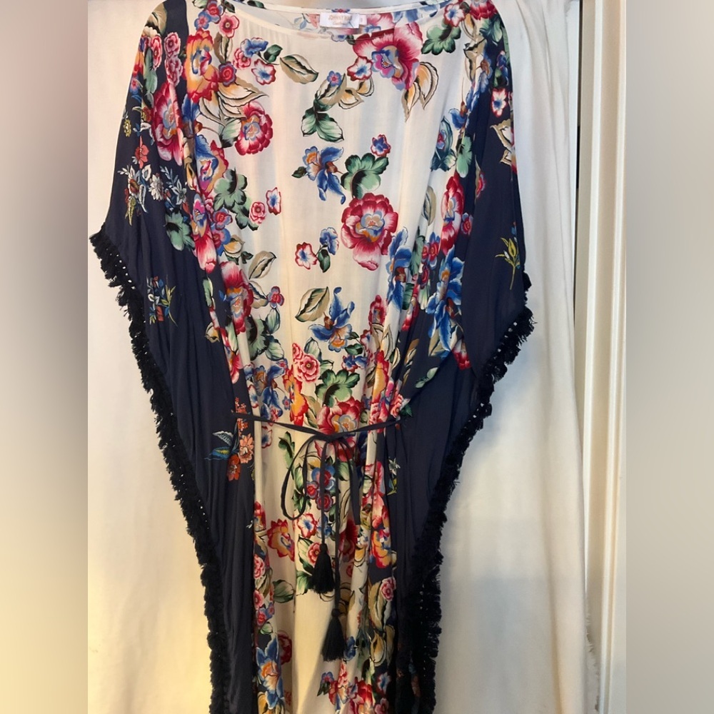 Johnny Was Red and Blue Floral dress - Picture 2 of 4